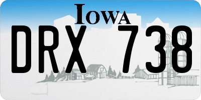 IA license plate DRX738
