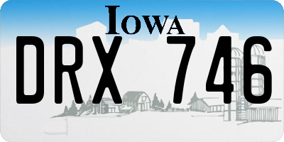 IA license plate DRX746