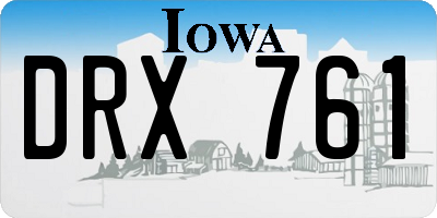 IA license plate DRX761