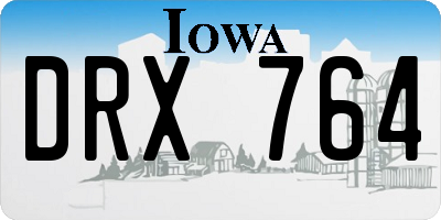 IA license plate DRX764