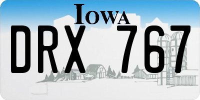 IA license plate DRX767