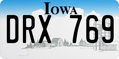 IA license plate DRX769
