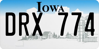 IA license plate DRX774
