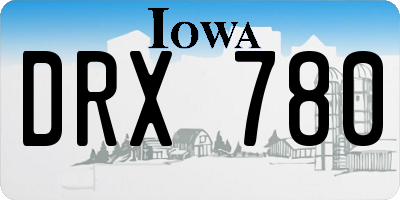 IA license plate DRX780