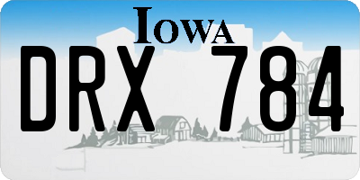 IA license plate DRX784