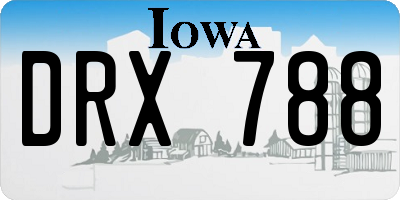 IA license plate DRX788
