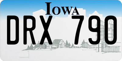 IA license plate DRX790