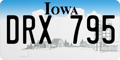 IA license plate DRX795
