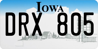 IA license plate DRX805