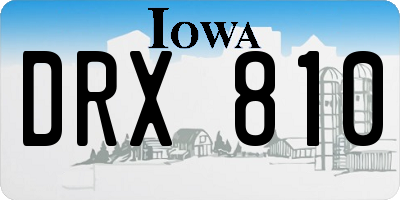 IA license plate DRX810