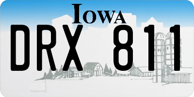 IA license plate DRX811