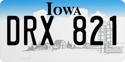 IA license plate DRX821