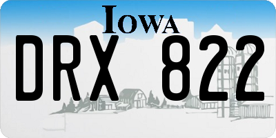 IA license plate DRX822