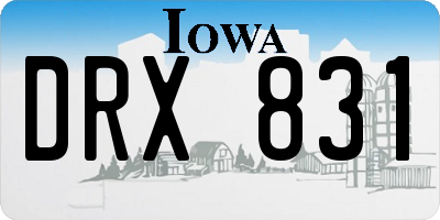 IA license plate DRX831