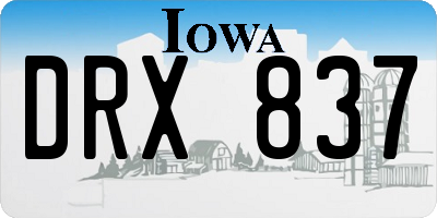 IA license plate DRX837