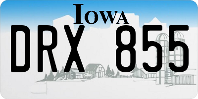 IA license plate DRX855