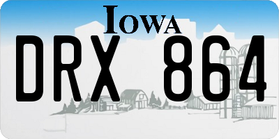 IA license plate DRX864