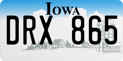 IA license plate DRX865
