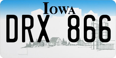 IA license plate DRX866