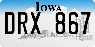 IA license plate DRX867