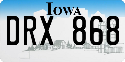 IA license plate DRX868