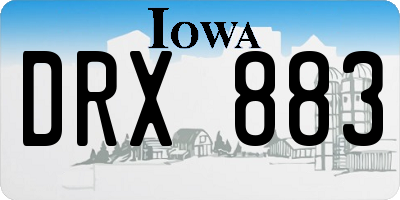 IA license plate DRX883