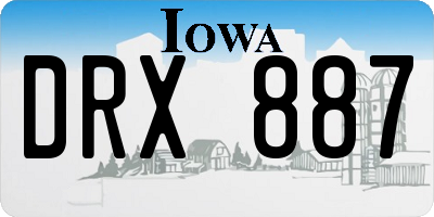 IA license plate DRX887