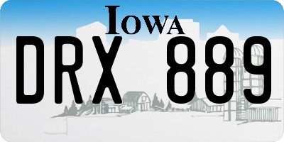IA license plate DRX889