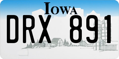 IA license plate DRX891