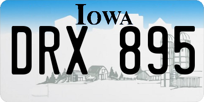 IA license plate DRX895
