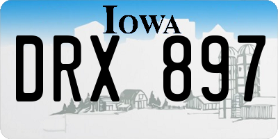 IA license plate DRX897