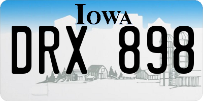 IA license plate DRX898