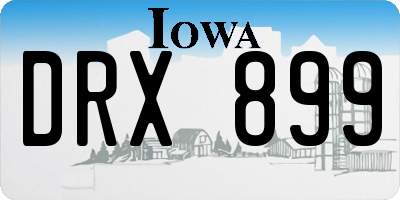 IA license plate DRX899