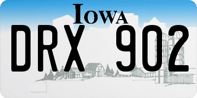 IA license plate DRX902
