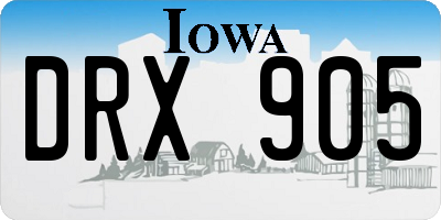 IA license plate DRX905