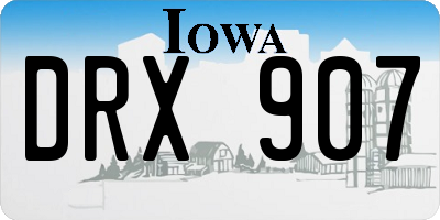 IA license plate DRX907