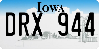 IA license plate DRX944