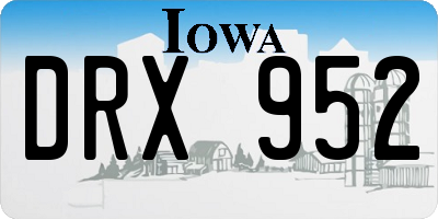 IA license plate DRX952