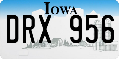 IA license plate DRX956