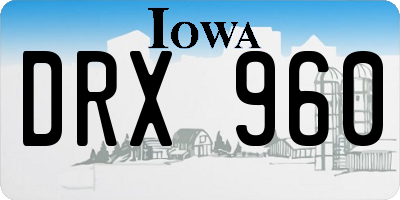 IA license plate DRX960