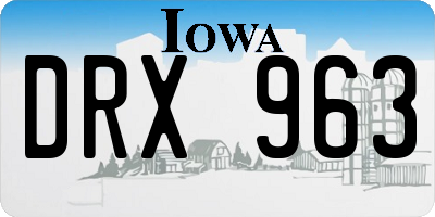 IA license plate DRX963