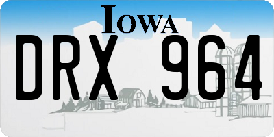 IA license plate DRX964