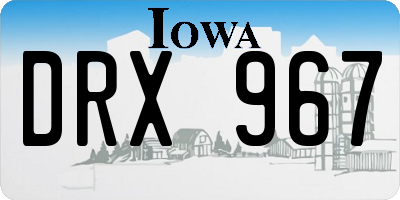 IA license plate DRX967