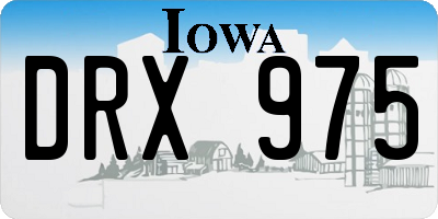 IA license plate DRX975