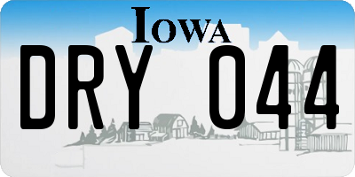 IA license plate DRY044