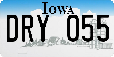 IA license plate DRY055