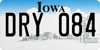 IA license plate DRY084