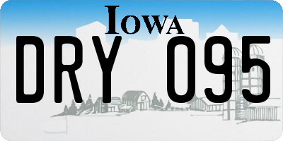 IA license plate DRY095
