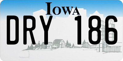 IA license plate DRY186