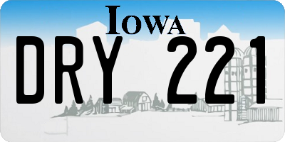 IA license plate DRY221